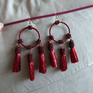 Handmade Crimson Earrings